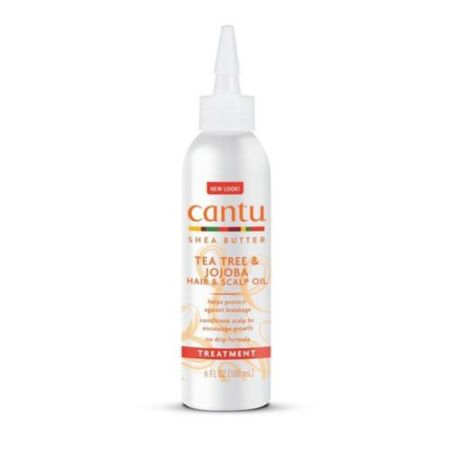 Cantu Shea Butter Tea Tree & Jojoba Hair & Scalp Oil, No-Drip Formula, 6 Fl Oz
