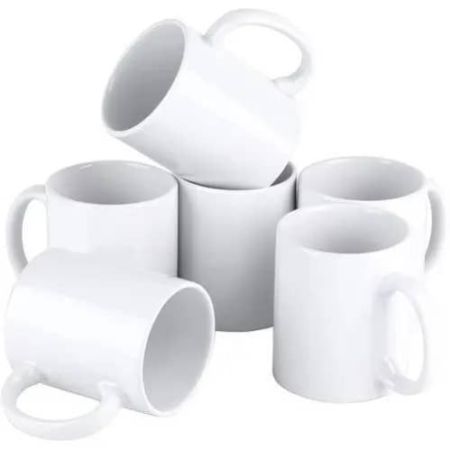 Luminarc 6 Pieces Set Of Ceramic Tea Coffee Cups -White