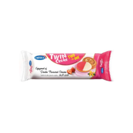 Cremica Twin Cream Strawberry Biscuits 12x12x65gm