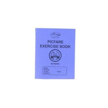 Picfare Exercise Books White 96 Pages Blue Cover-A Dozen Of 12 Books