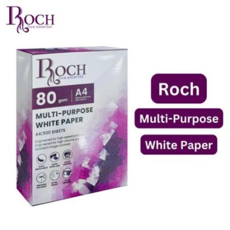 Roch Ink Saving White Paper A Ream 80G (1X500 Sheets)  - White